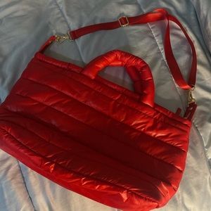 puffer tote bag